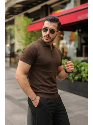 Civetta Erkek Düğmeli Yaka Pamuk Triko Tişört