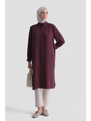 Armine A Logolu Tunik Bordo