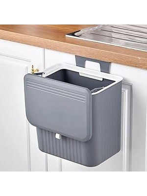 Belirtilmemiş Mutfak Tezgah Üstü ve Dolap Askılı Çöp Kovası, 15 Litre Kapasiteli, Dayanıklı Plastik, Kolay Temizl