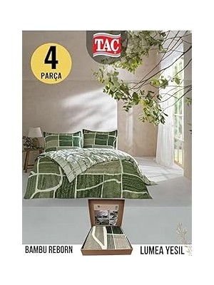 Belirtilmemiş Taç Reborn Lumea Bambu Çift Kişilik Nevresim Takımı Yeşil