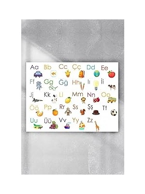 Belirtilmemiş Postermanya (PSTER8924) Türkçe Alfabe Eğitim Posteri (60X90CM)