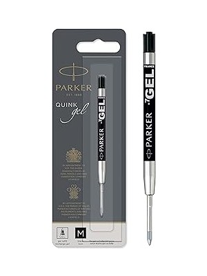 Belirtilmemiş Parker 1950344 Jel Tükenmez Kalem Yedeği, Orta Kalınlıkta Uç, Siyah, Gri