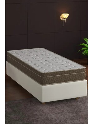 Mobpazar Flora (21cm) Full Ortopedik Lux Bamboo Yaylı Yatak, Çift Taraflı Kullanım, Yüksek Kalite 90x190 cm