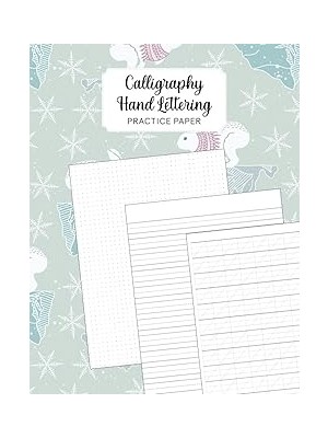Belirtilmemiş Calligraphy And Hand Lettering Practice Paper: 3 Styles Slanted Angle Lined Guides Alphabet Practic