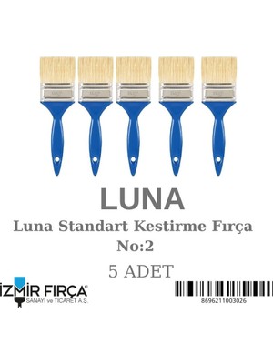 Izmir Fırça Luna Standart Kestirme Fırça No:2 (5 Adet)
