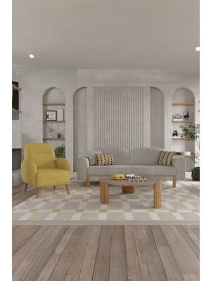 ModaLife Bohem Plus Koltuk Takımı - Gri (1 Adet 3'lü Koltuk, 1 Adet Berjer) (Yataklı)