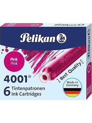 Belirtilmemiş Pelikan Kartuş Serisi TP6X Dolma Kalem Kartuşu Pembe