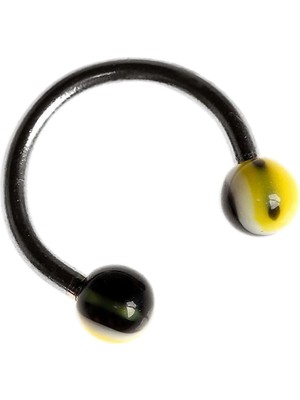 Belirtilmemiş Rouge Circular Barbell 316L Çelik Piercing, Çok Renkli, 1.2mm Çelik