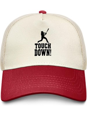 Belirtilmemiş Touchdown Beyzbol Kamyoncu Şapkası Erkekler Yaz Için Komik Örgü Beyzbol Şapkası