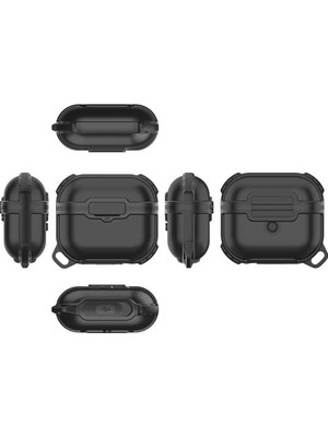 Belirtilmemiş Zore Apple ile Uyumlu Airpods 3. Nesil Airbag 16 Silikon 1-1 Su Geçirmez Kılıf Siyah