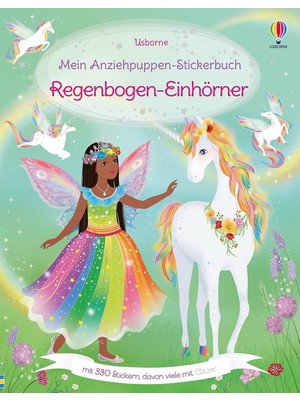 Belirtilmemiş Mein Anziehpuppen-Stickerbuch: Regenbogen-Einhörner: Stickerheft Mit Über 330 Anzieh-Stickern, Davo