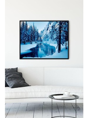 Belirtilmemiş Postermanya (PSTER12244) Kış Kar Manzara Çerçeveli Tablo 4 (21X30CM)