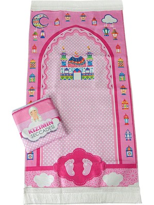 Belirtilmemiş Çantalı Kızımın Çocuk Seccadesi Pembe