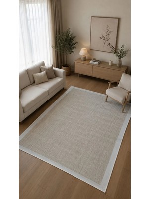 Sultan Halı Sisal Nil Vanilya Krem Kaymaz Tabanlı Yıkanabilir Hasır Dokuma Halı SS516