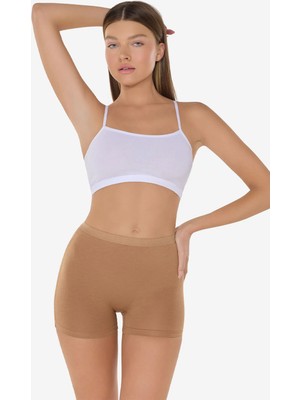 Malabadi Kadın Cappuccino Görünmez Iz Yapmayan Modal Yüksek Bel Boxer 108