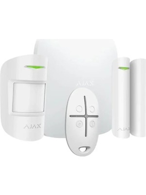 Universal Ajax Starter Hub Kit Kablosuz Alarm Seti Keypad Yok Beyaz