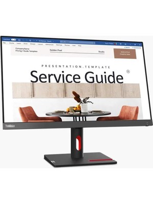 Lenovo ThinkVision S24i-30 23.8 Full HD 1920x1080 100Hz 4ms HDMI VGA IPS Monitör Ev Ofis Kullanımı İçin