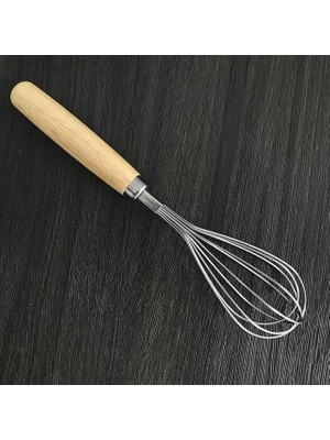 Belirtilmemiş Orret Home Ahşap Saplı Paslanmaz Çelik Çırpma Teli,yumurta,ayran ve Pasta Için Çırpıcı (1)