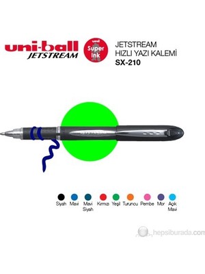 Uni-ball Jetstream Mavi Hızlı Yazı Kalemi 1,0 mm 1'li (SX-210) Çocuklar İçin Rahat Yazım
