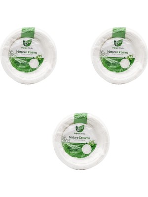 Belirtilmemiş Roll-Up Nature Ekolojik Karton Kağıt Parti Tek Kullanımlık Tabak - 18 Cm. - 50 Adetlik 3 Paket