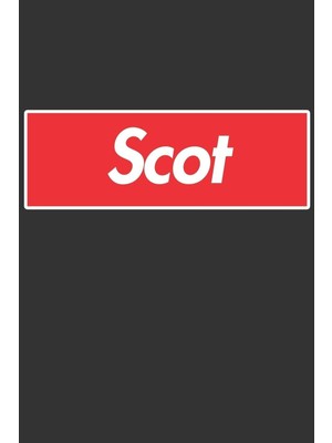 Belirtilmemiş Scot: Scot Planner Calendar Notebook Journal, Personal Named Firstname Or Surname For Someone Calle