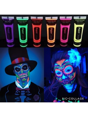 ÖNÇ - PRİME Glow Stick Boya Fosforlu Krem Boya 12 Adet