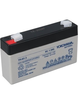 Akıllı Bayi Yokohama Yh-61.3 6 Volt - 1.3 Amper Akü (98X25X52 Mm)