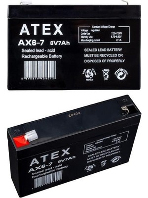 Akıllı Bayi Atex 6 Volt - 7 Amper Akü (150 x 50 x 94 Mm)