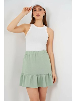 Klins Kids Kadın Fırfırlı Ucu Mint Etek