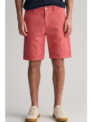 Gant Men's Regular Fit Allister Sunfaded Chino Bermuda Shorts Erkek Kanvas Bermuda Şort Kiremit
