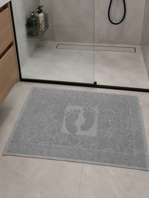 Livera Home %100 Pamuk Premium Yüksek Emici Desenli Ayak Havlusu, Banyo Paspası (50X70CM)