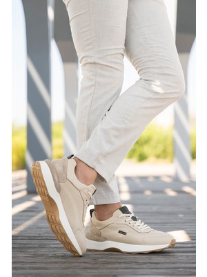 Panorama Erkek Bağcıklı Hakiki Deri Süet Detaylı Sneaker