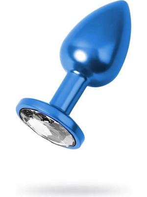 Clear Taşlı Mavi Plug Orta Boy 8 cm Taşlı 8 cm Metal Yok