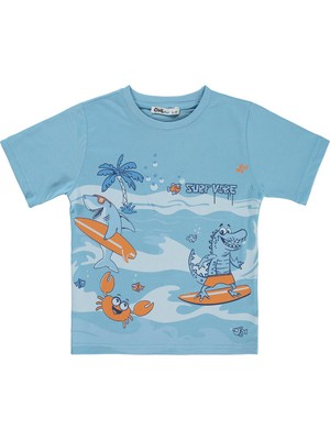 Civil Boys Surf Vibe 2-5 Yaş Tişört - Mavi