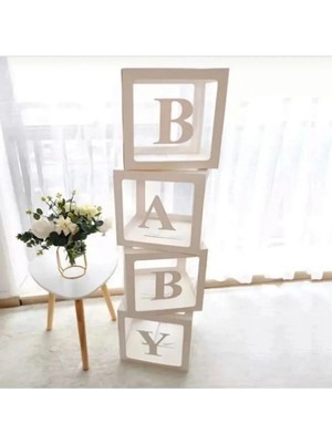 Women's Heart Balon Kutusu Şeffaf | Baby Kutu | One | Boy | Love Yazıı Balon Kutuları | Baby Balon Kutusu