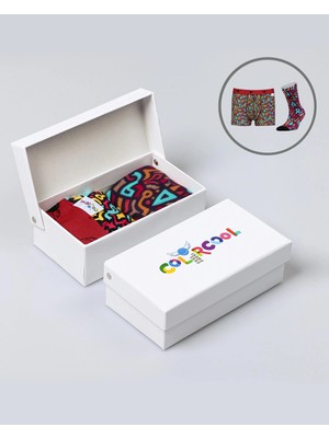 Bolero Color Bomb Graffiti Tasarım Boxer ve Çorap