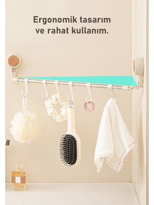 Vakumlu Açılandırılabilir Çok Amaçlı Askılık – 60 x 11 cm