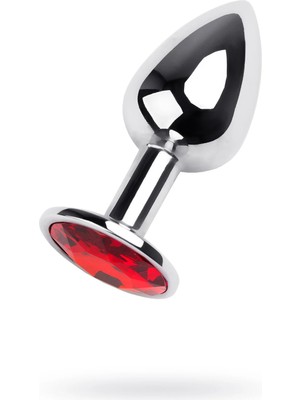 Metal Taşlı Plug Düğme Kırmızı Taşlı Taşlı 8 cm Metal Yok