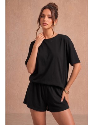Bella Notte Soft Touch Dokuma Viskon Yazlık Pijama Takımı