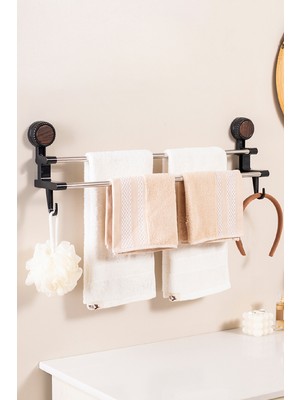 Iki Katlı Vakumlu Çok Amaçlı Askılık – 60 x 21 cm