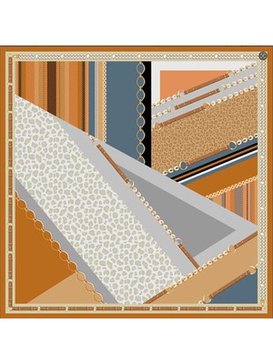 Deserto Fashion İPEK TWİLL EŞARP 2026 Avantgarde serisi  %100 İpek   90x90