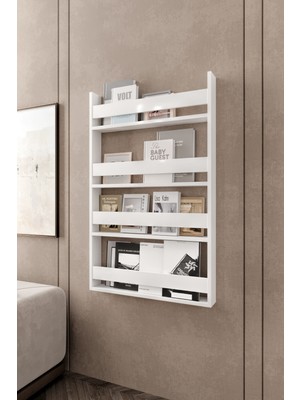 Afilli Montessori Çocuk Odası Kitaplığı Mdf Kitaplık 10X54X120 cm