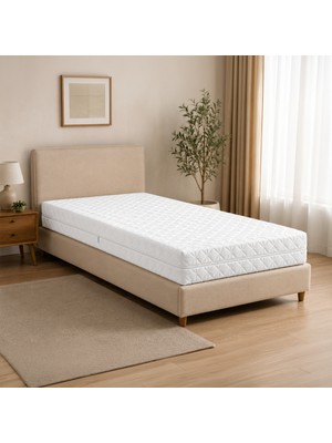 Homefy Softy Ortopedik Sünger Yatak - 20 cm Kalınlık - 22 Dns Yaysız Fermuarlı Yıkanabilir Kılıflı Yatak (90X190 Cm)