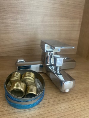 Kayra Grup Su Armatürleri Kare Lux Banyo Bataryası