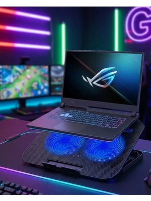 Skygo Çift Fanlı Laptop Soğutucu Stand 17 Inç Uyumlu 8 Kademeli Ayarlı USB Girişli