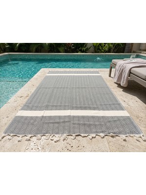 Ludia Ludıa Motifli %100 Pamuk Premium Saçaklı Peştemal Havlu 100X185 cm