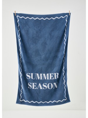 Bella Maison %100 Pamuk Summer Season Plaj Havlusu Lacivert (90X150 Cm)