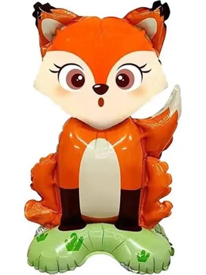Gold Center Safari Tilki Figür Ayaklı Folyo Balon 48*50 cm