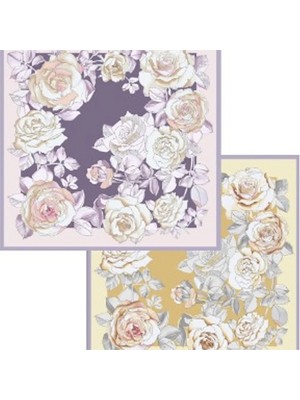 Deserto Fashion 2026 Avantgarde Serisi Çift Taraflı  %100 Ipek Twill Eşarp 90X90