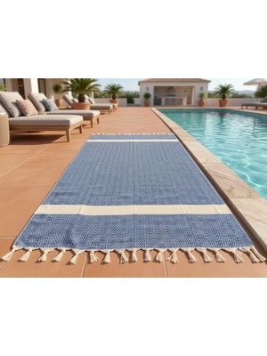 Ludia Ludıa Motifli %100 Pamuk Premium Saçaklı Peştemal Havlu 100X185 cm